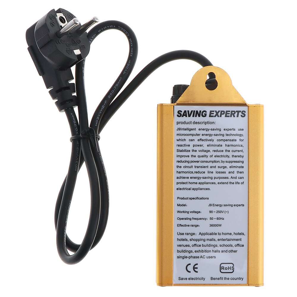 Smart Energy Saver Box - 36KW 90-250V - LED Power Bill Reducer - Overload Protection - EU/US Plug