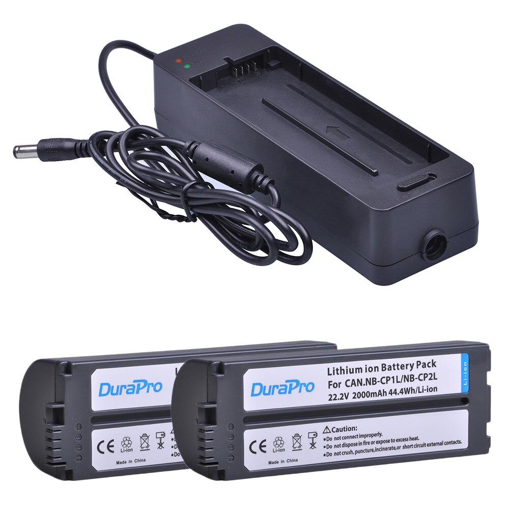 2000Mah Vervangende Batterij Met Lader Voor Canon NB-CP1L NB-CP2L, Selphy CP1300, Cp1200, CP100, CP220, CP300, CP800, CP400