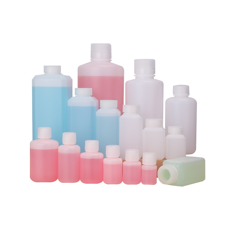 Empty HDPE bottle narrow mouth solid plastic container for liquid,lotion,cosmetic packaging bottle food grade