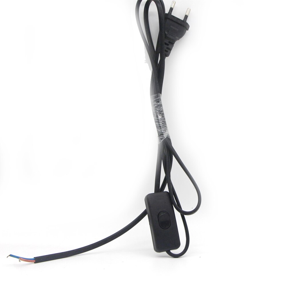 AC Power Cord 1.8m on / off or whirl dimmer Switch Plug Wire 2 pin US / EU Plug Adapter Lead Cable Extension Wire Power Cord