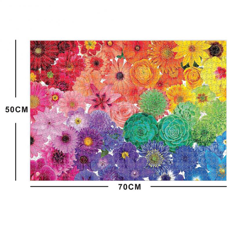 Nuovo Arrivo 1000 Pezzo di Puzzle del Puzzle Arcobaleno Fiori di Piante Succulente Per Adulti Bambini di Assemblaggio di Apprendimento Educazione Giochi Giocattoli