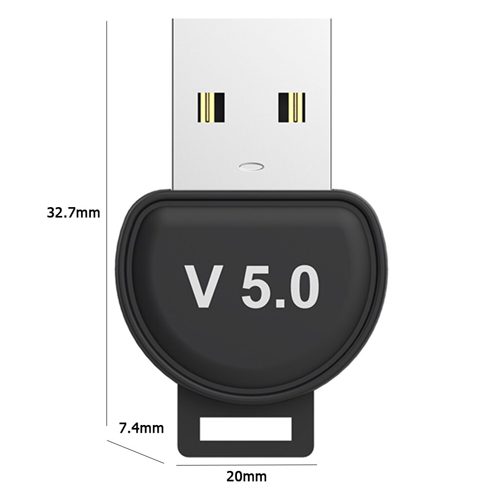 USB Bluetooth 5,0 Adapter Bluetooth Dongle 5,0 Absender Bluetooth Empfänger Mini Audio- Adapter für Computer PC Notizbuch Musik