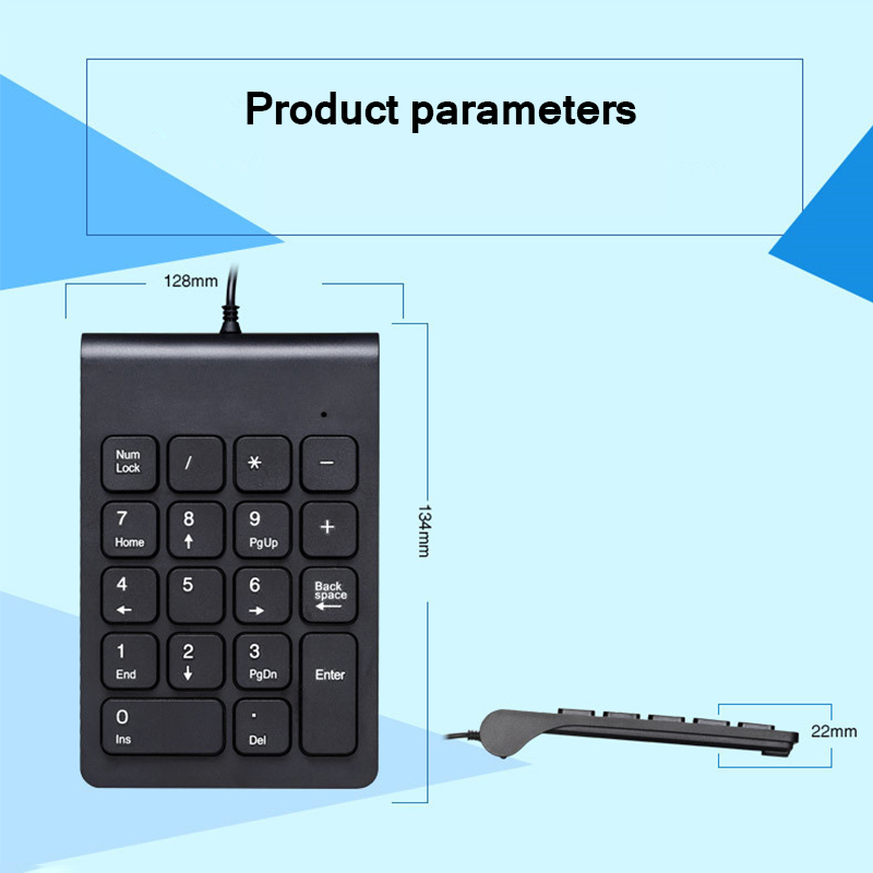 Wired Mini USB Numeric Keypad Numpad 18 Keys Digital Keyboard For IMac/MacBook Air/Pro Laptop PC Notebook Desktop