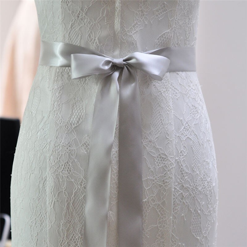 YouLaPan S420 Stunning Brides Belt Ribbon Sash Formal Dress Diamond Belt Rhinestones Belts Wedding Waistband Accessory Applique: slive gray