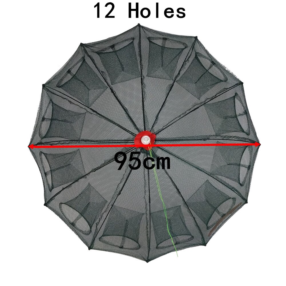 FishingLife Fishing Nets Folded Portable Automatic Nylon Casting Network Shrimp Trap Wobbler Cast Mesh Trap Multilateral Holes