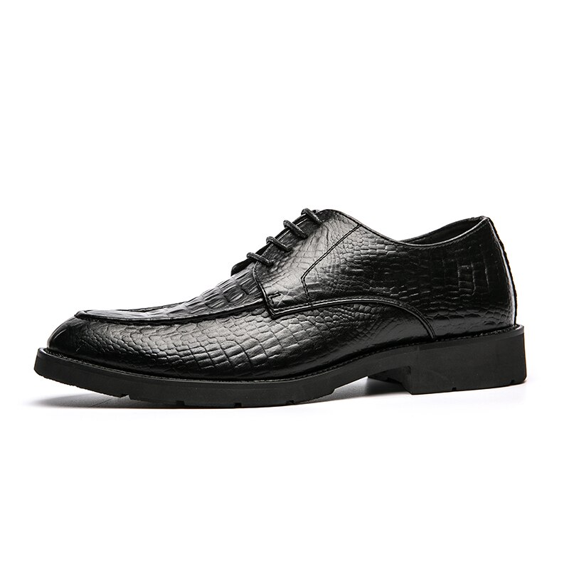 FIXSYS scarpe Oxford da uomo in pelle di alta qualità scarpe eleganti classiche scarpe formali da sposa con lacci scarpe da lavoro con motivo a coccodrillo