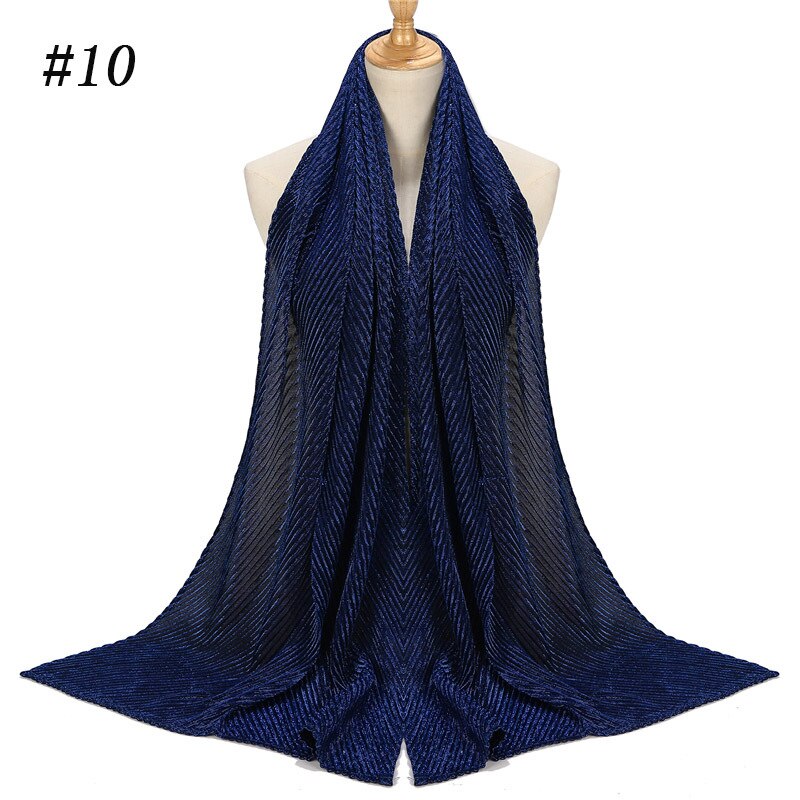 Luksusmerke glitter muslimsk islamsk sjal instant hodeskjerf vanlig omslag foulard dubai hijab femme musulman skjerf turban for kvinner: 10