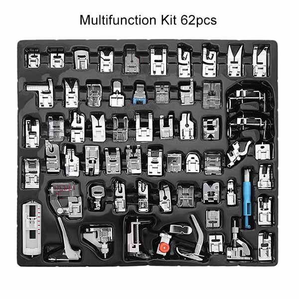 32/42/48/52/62 pièces Machine à coudre multifonction presseur pied presse pieds Machines à coudre pieds Kit pour frère chanteur Kit de couture: 62pcs