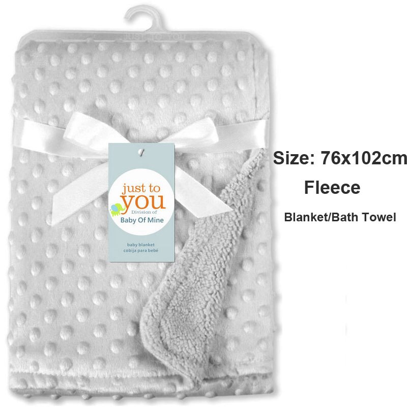 Spids fleece baby ark tæppe nyfødt baby indpakning konvolut wrap nyfødt baby sengetøj tæppe 76 x 102cm: Grå