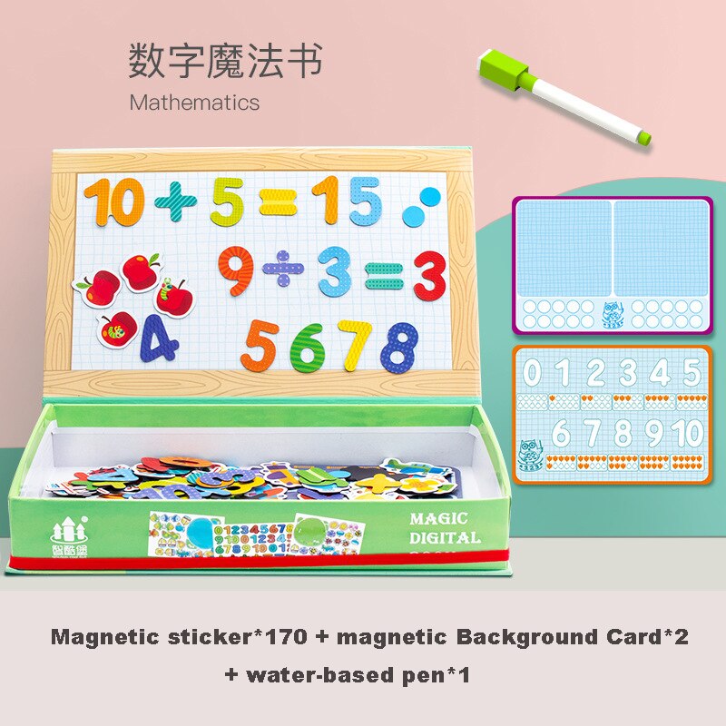 Kids Magnetic Puzzle Jigsaw Traffic Change Face Game Double-Sided Drawing Board Baby Early Education Toys For Children