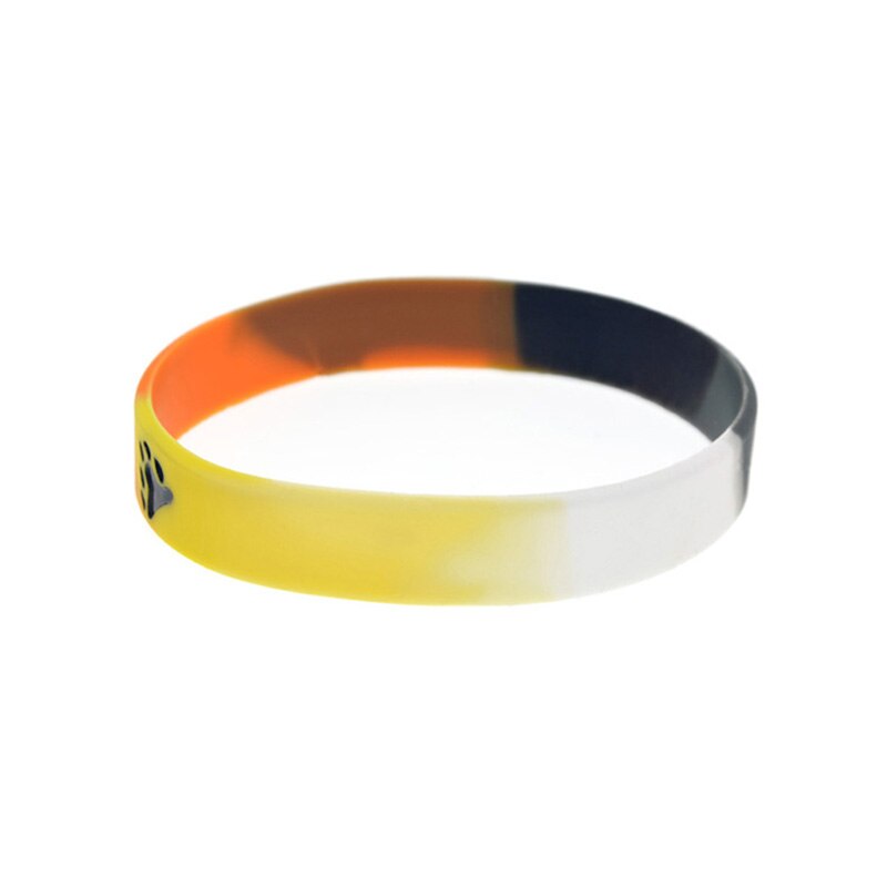 Obh 1Pc Beerpoot Gay Pride Siliconen Rubber Armband Gesegmenteerde Kleur