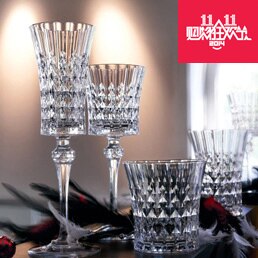 Imported French bows CDA crystal wine glass carved champagne goblet Wine cup with a small time