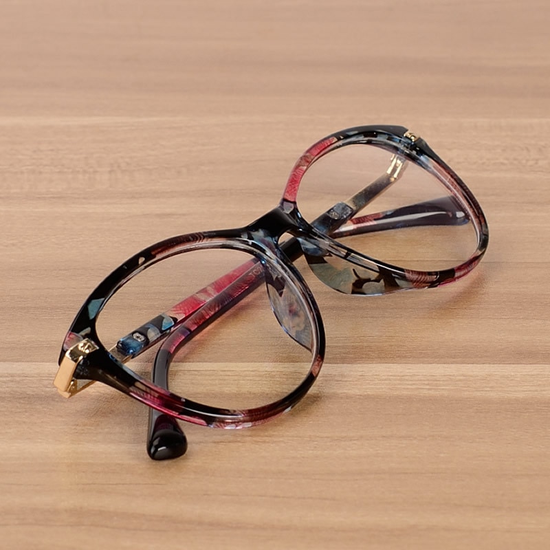 Imwete Klar Brille Rahmen Frauen Männer Jahrgang Katze Auge Optische Spektakel Brillen Rahmen transparent Objektiv Brillen retro Damen