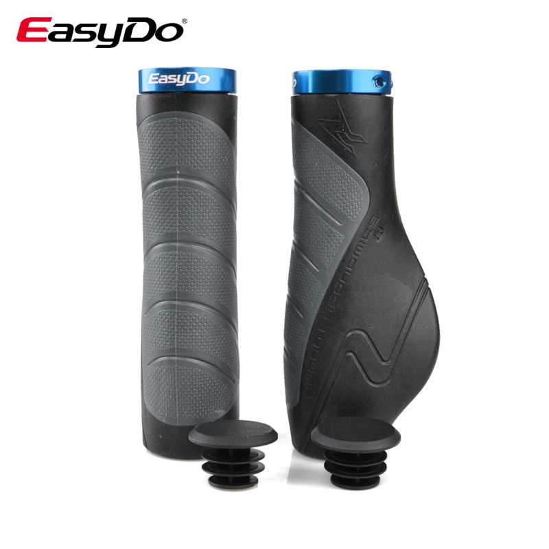 Easydo 1 par mtb styrgreb ergonomiske skridsikre cykelgreb tilbehør: Blå