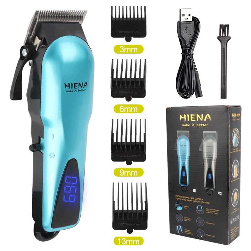 Tondeuse à cheveux pour hommes, rasoir électrique 3 pièces avec chargeur USB, rasoir recommandé: Bleu