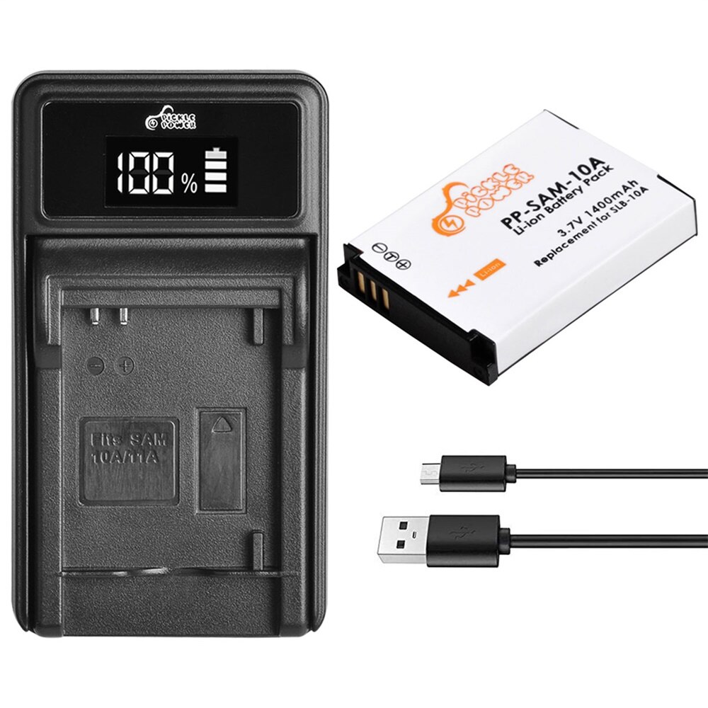 SLB-10A SLB10A SLB 10A Battery and LED Charger for Samsung EX2F HZ15W SL202 SL420 SL620 SL820 WB150F WB250F WB350F WB750 WB800F: 1 battery 1 charger