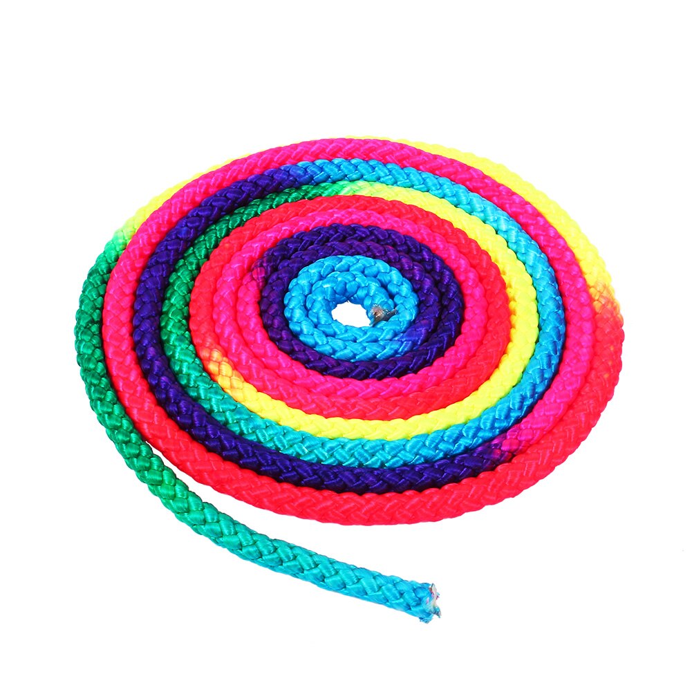 Rainbow Color Rhythmic Gymnastics Rope Solid Competition Arts Training Rope Gymnastics Sports Rope