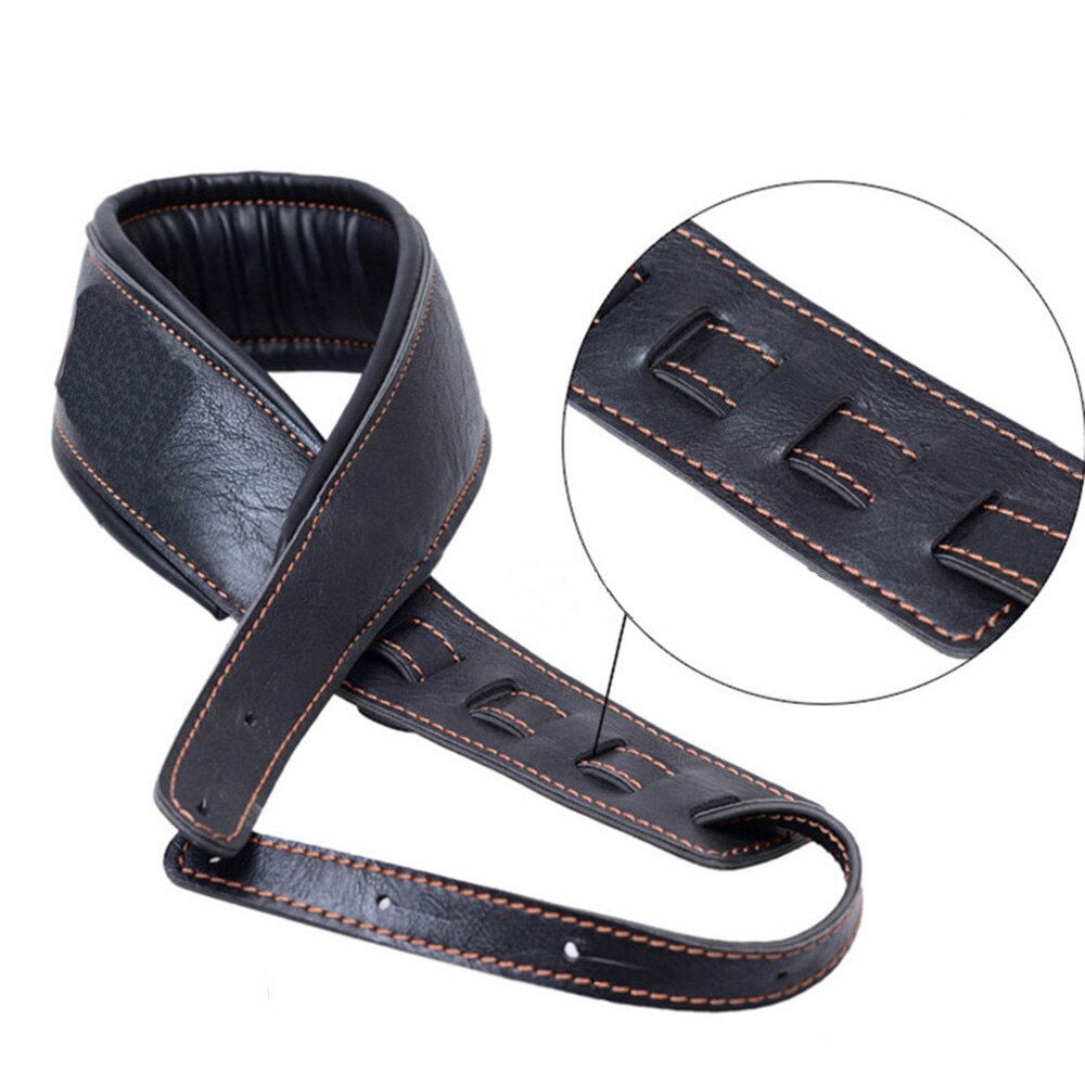 MoonEmbassy PU Lederen Gitaarband Verstelbare Zachte Bas Bandjes Accessoires