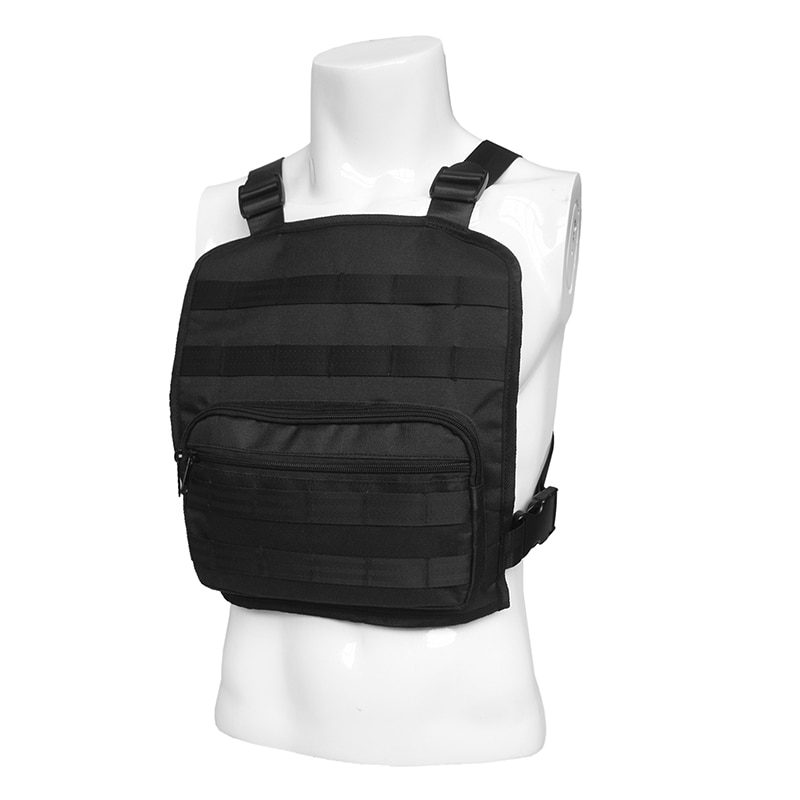 Bolso de aparejo en el pecho para mujer y hombre, bolsa cruzada de gran capacidad, estilo callejero, estilo hip hop, oxford, color negro