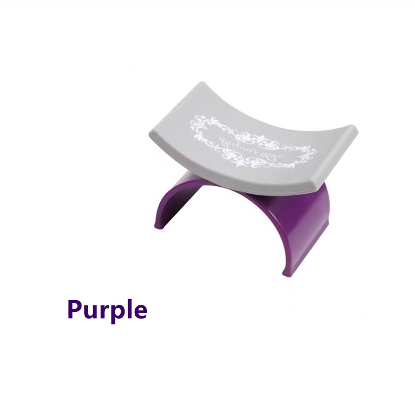 U-Vormige Siliconen Nail Tafel Hand Kussen Houder Wasbaar Draagbare Mat Pad Nail Art Salon Manicure Salon Tool Nail apparatuur: Purple