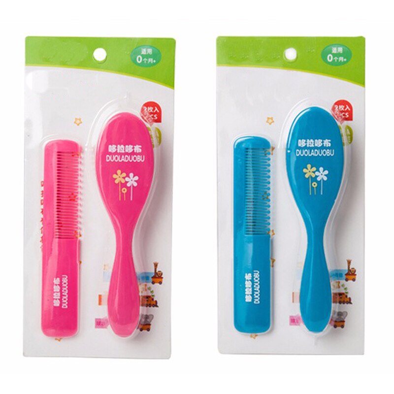 Baby Special Brush Hair + Comb Hair Two Pieces Massage Scalp Unisex Baby Girl Baby Boy Hair Care Brushes Combs Set 2 Colors