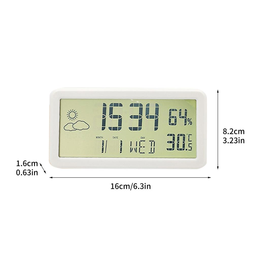 Sveglia digitale da viaggio sveglia digitale con calendario e temperatura e Timer orologio LCD Schermo per grandi numeri batteria Operat