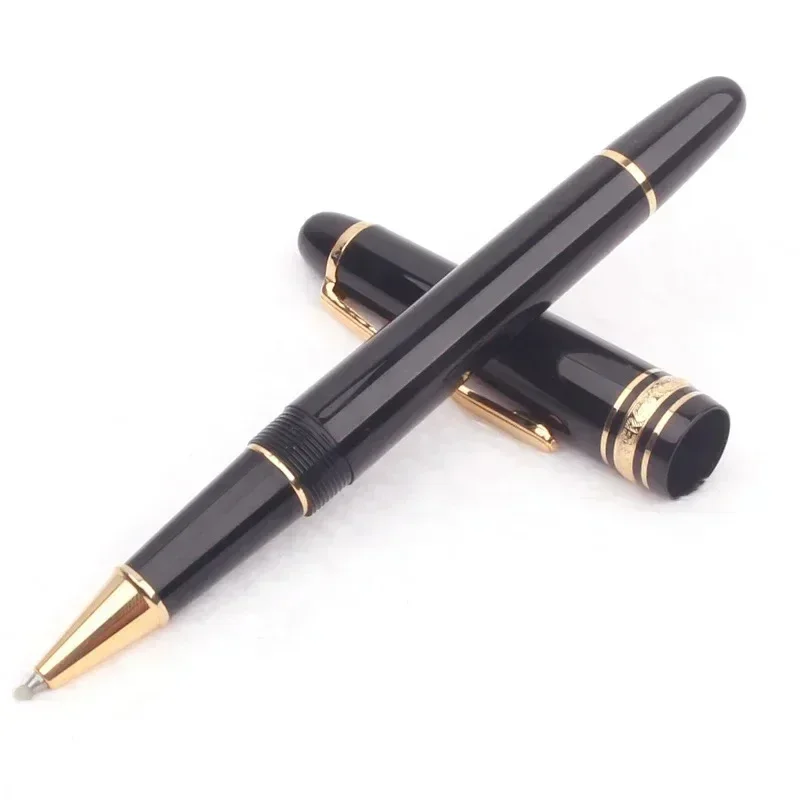 Monte Meisterstuck Coleção Esferográfica de Resina Preta MB Rollerball Canetas Revestidas de Platina Número da Série 163 dar Caneta Blance: Cores Misturadas