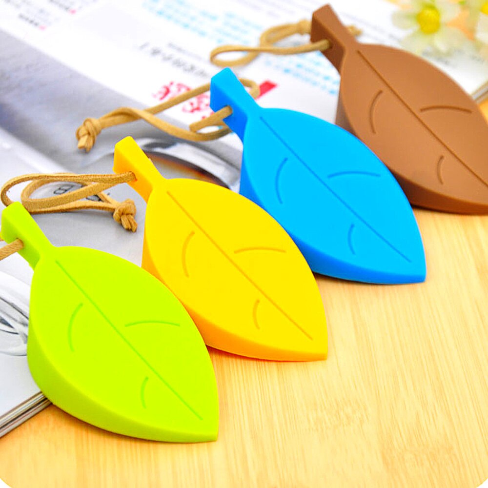 Leaf Style tope de protección de puerta de silicona, Protector de dedos de cuña, lindo dibujos animados silicona Flexible puerta ventana topes con cordón