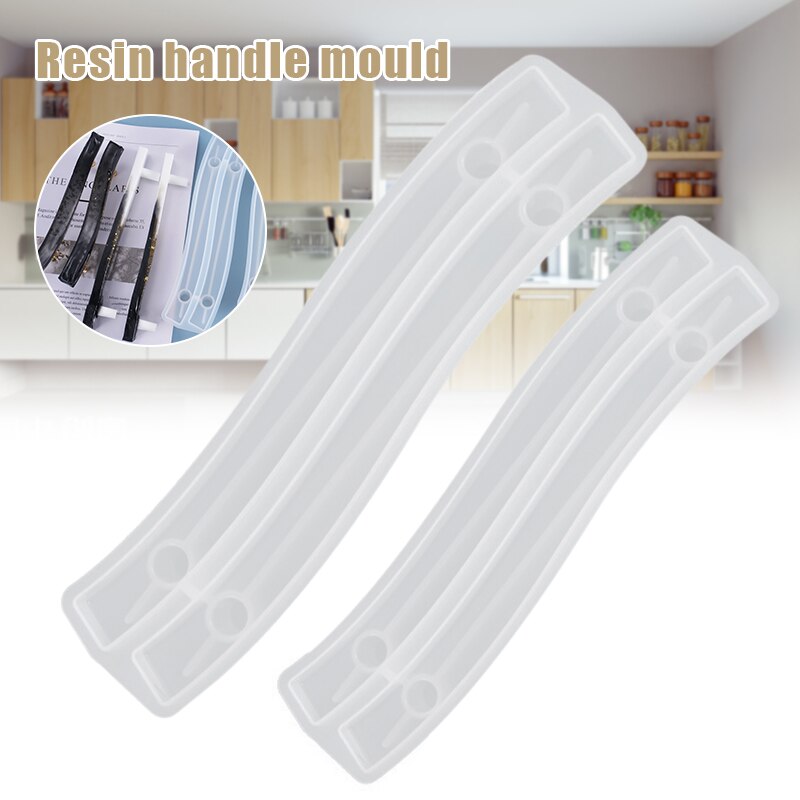 Silicone Cabinet Cupboard Handle Resin Casting Mold Fruit Tray Epoxy Mould Craft DIY
