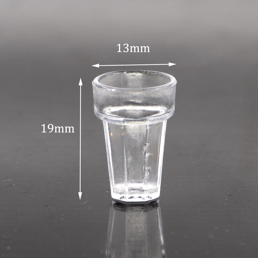 4 stks 1/12 Poppenhuis Miniatuur Accessoires Mini Hars Theekop Simulatie Drankjes Cup Model Speelgoed voor Poppenhuis Decoratie