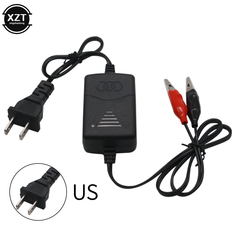 Rechargeable 12V 1300mA Sealed Lead Acid Battery Charger Black & Red Sealed Lead Battery Chargers For per Car Truck Motorcycle: Dark Grey
