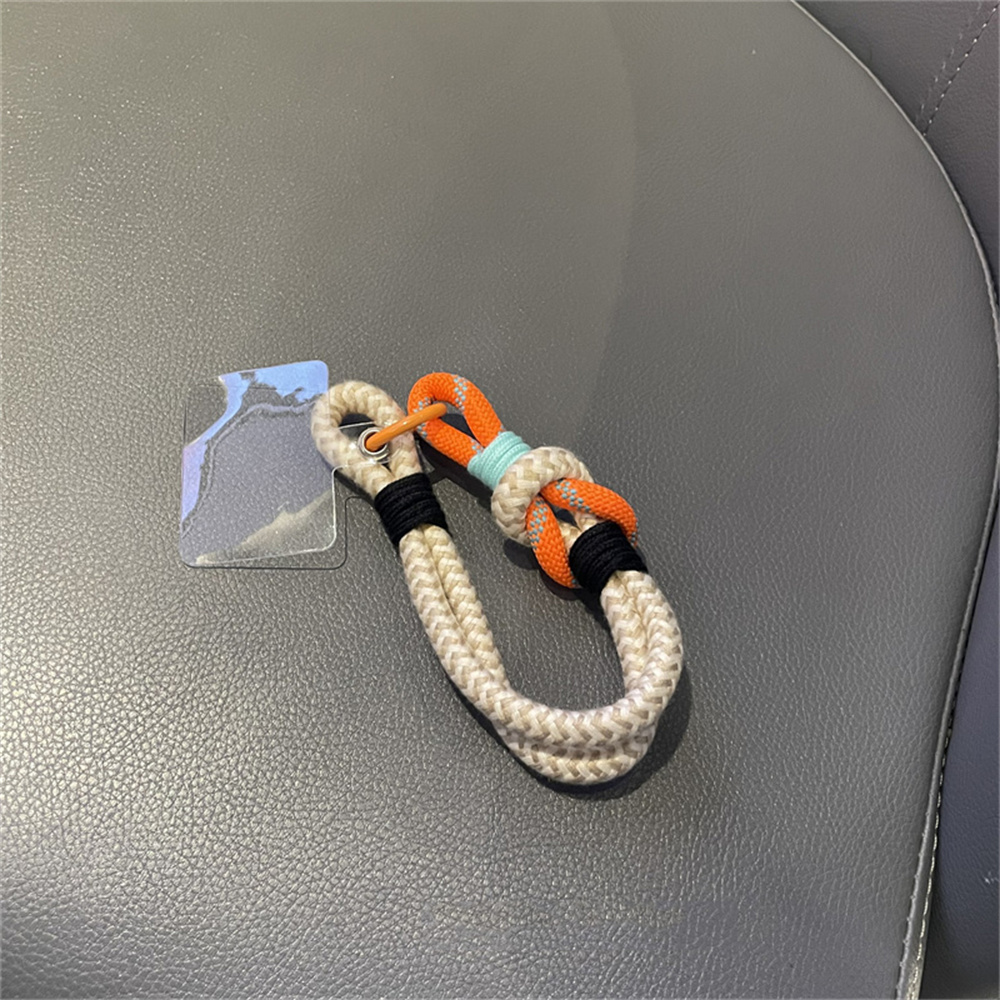 Korea Mobile Phone Lanyard Hanging Decoration Can Be Carried Twist Rope Anti-loss Pendant Strong Wrist Short Straps Band: Yellow / Gold