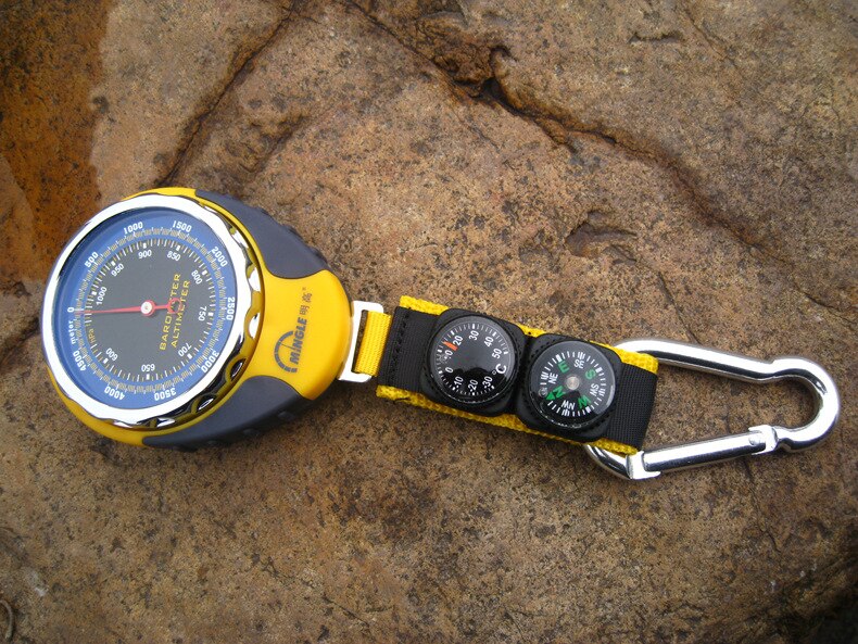 4-in-1 del Termometro della Bussola Altimetro Barometro. Alpinismo e campeggio strumento. Bussola professionale. Nessuna batteria richiesta.