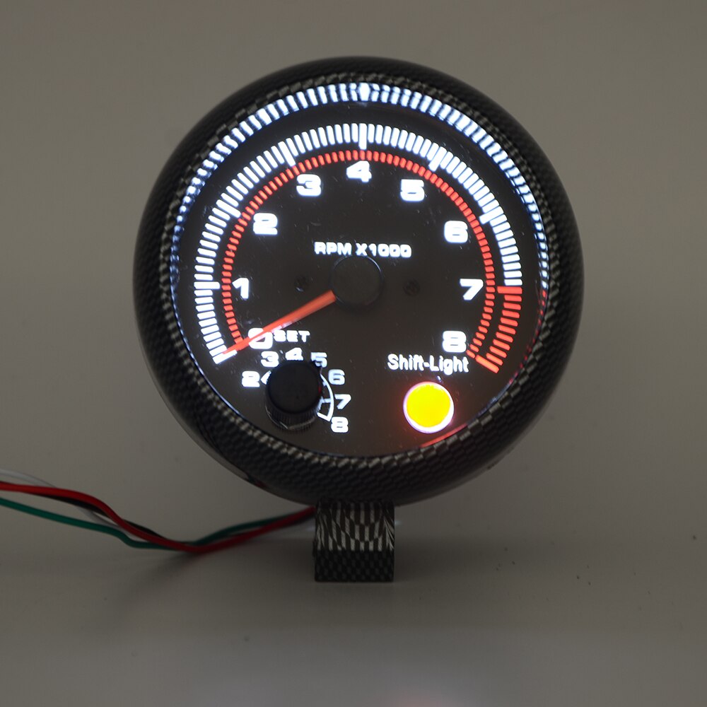 3,75 "95mm Kohlenstoff Elektrische Tachometer Drehzahlmesser Mit Interne Schicht Licht 4 6 8 Zylinder