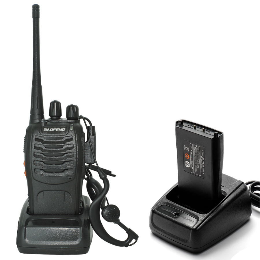 4PCS Originale Baofeng BF888S Walkie Talkie 5W BF-888S 5KM UHF 400-470MHZ Ricetrasmettitore Portatile Radio Bidirezionale BF 888S Citofono