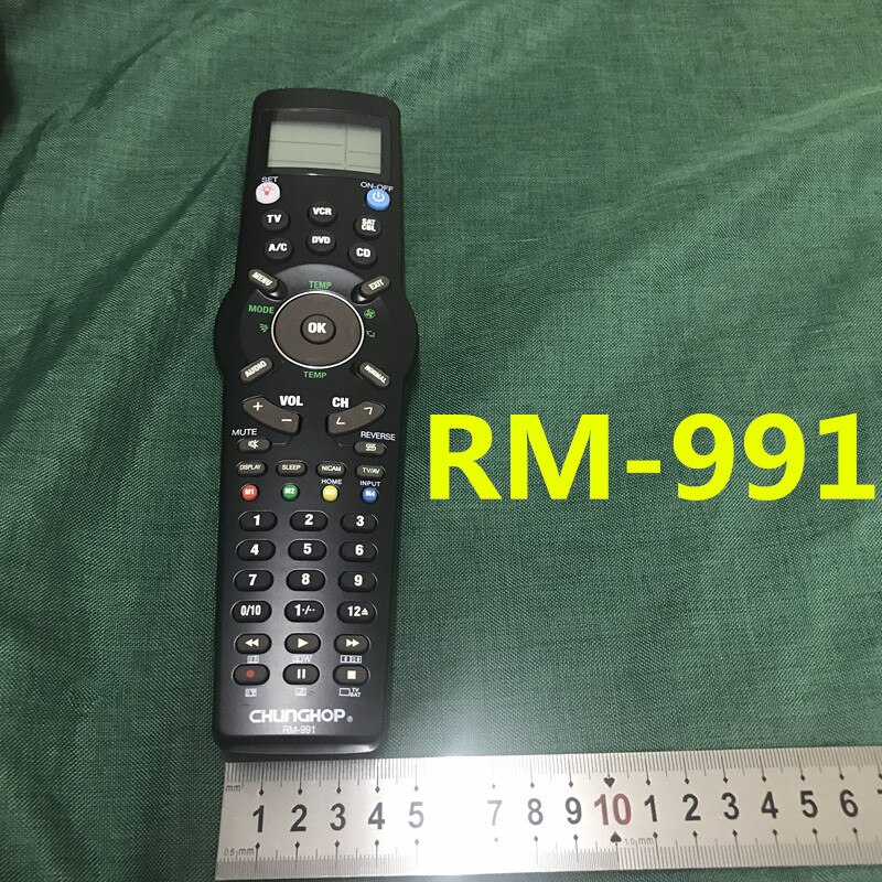 Chunghop RM-991 TV/SAT/DVD/CBL/CD/AC/VCR Six in one function of TV air conditioner set top box controlled by learning remote