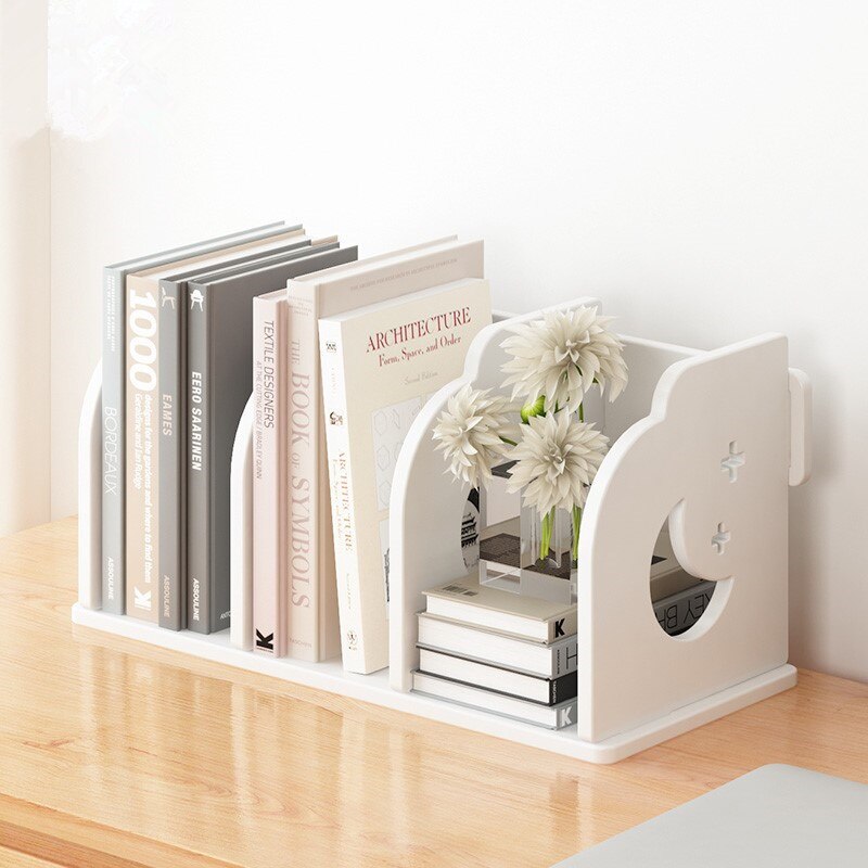 Plast bogreol bordplade bogholder hylde opbevaring organizer fil papir magasin rack organizer bogreol kontor boligartikler