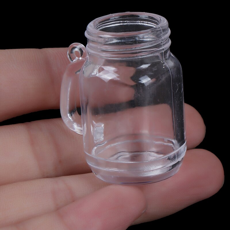 1Pc 1:12 1:6 Miniatuur Cup Poppenhuis Craft Home Decor Diy Plastic Transparant: AS PIC