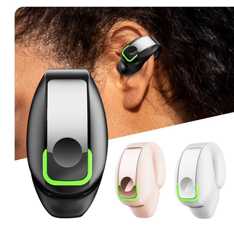Bezprzewodowy zestaw słuchawkowy Bluetooth z przewodnictwem kostnym 5.3 Rozmawiający zestaw słuchawkowy z klipsem Długotrwałe noszenie bez bólu Bardzo długa żywotność baterii