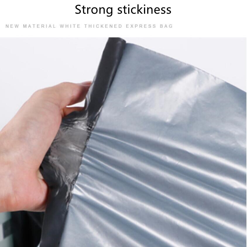 Sac de courrier en plastique gris argent, 100 pièces, nouvelle enveloppe postale de stockage en plastique PE Poly, sacs de courrier, pochette en plastique à fermeture auto-adhésive