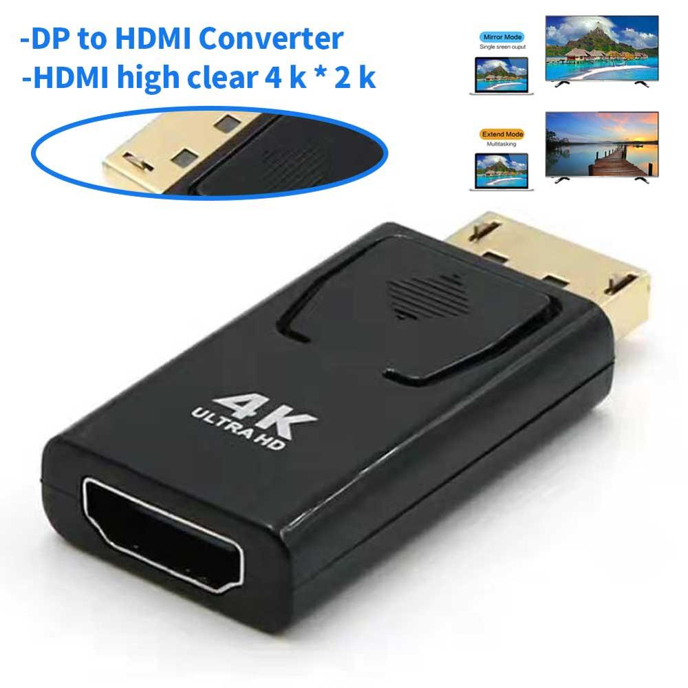 Dp til hdmi 4k 60hz displayport adapter mand til kvinde kabel konverter displayport til hdmi adapter til pc tv projektor