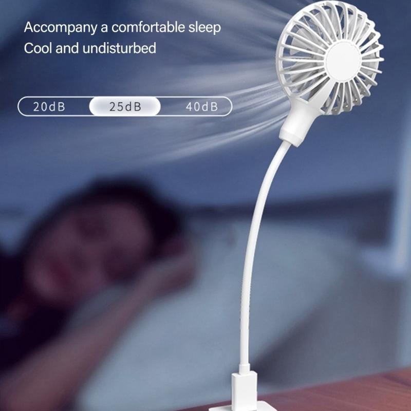 Adjustable USB Desk Fan With Flexible Hose and On/Off Switch for Office Dorm Outdoor Camping 5V Power Compatible