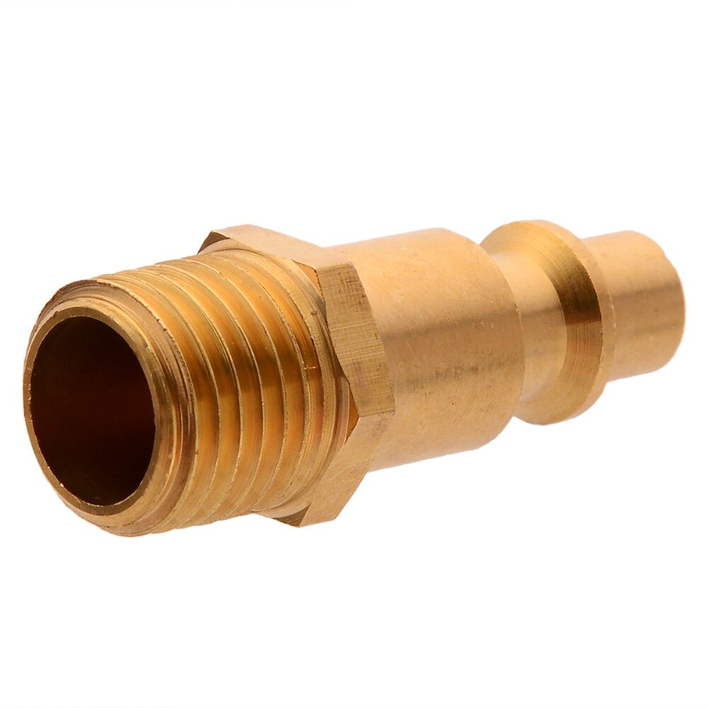 5pcs Solid Brass Quick Coupler Set Air Hose Connector Fittings 1/4" NPT Tools