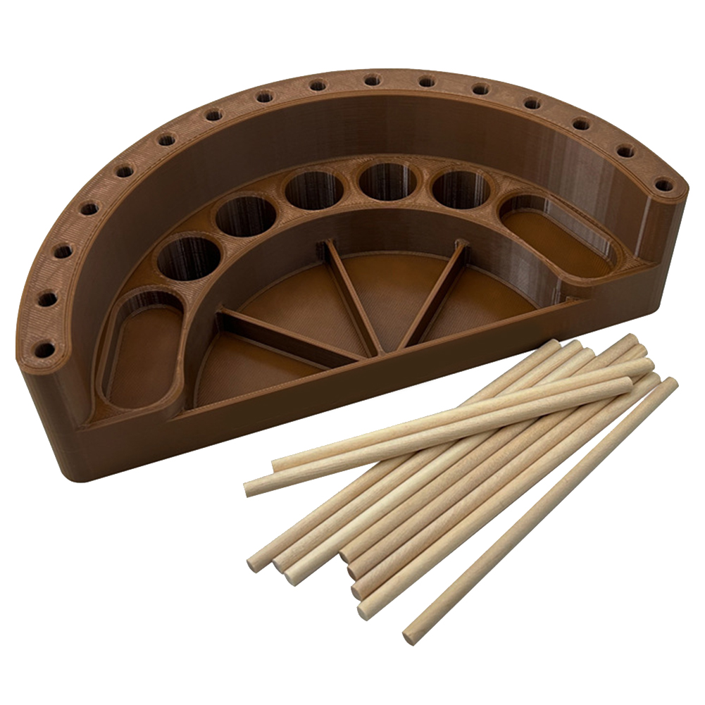 Ruimtebesparende gereedschapsorganizer voor vliegbindset, ontworpen met duurzaamheid in de geest, perfect om uw werkruimte efficiënt te houden