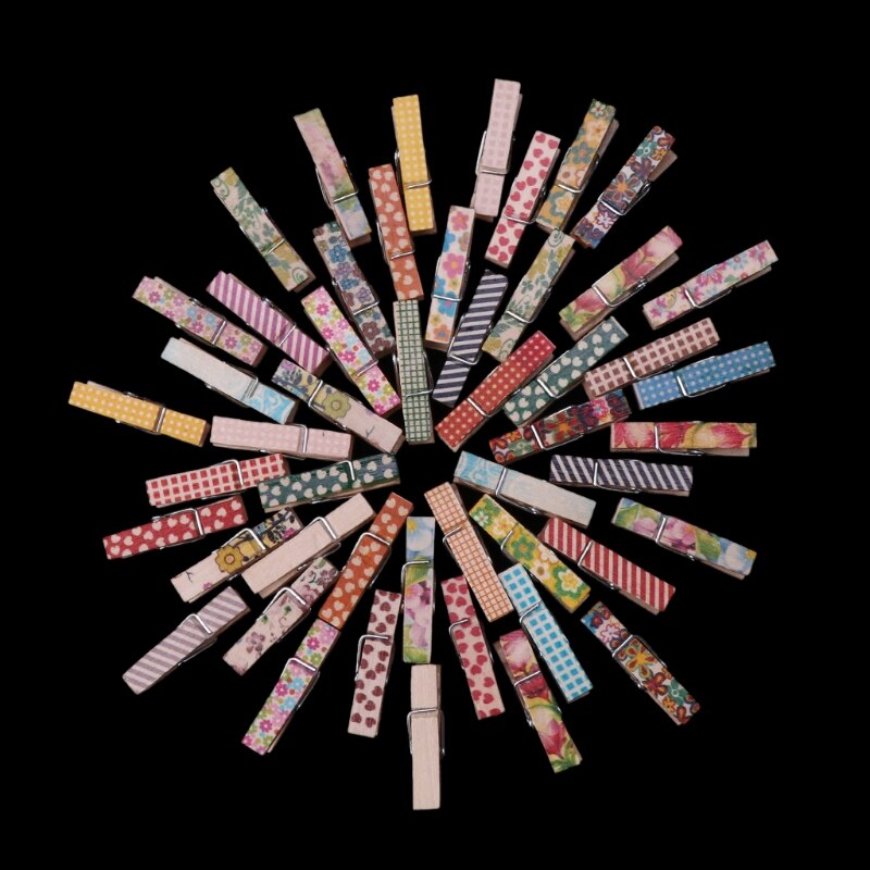 Pinces à linge en bois naturel Durable, 50 pièces, épingles à linge pour Photo, bricolage, artisanat, au détail, ,