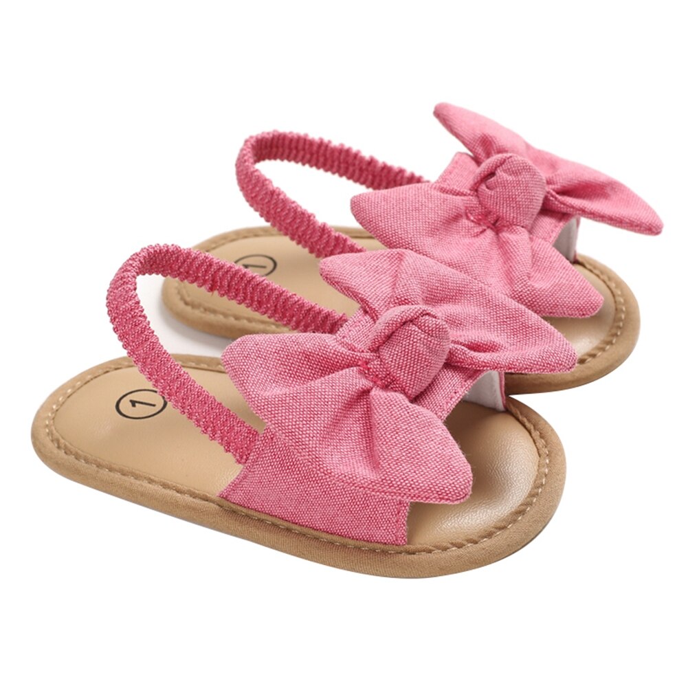 Fokusnorm børn småbørn baby piger sommersko store sløjfe sandaler sommer strand sko spædbarn baby sko