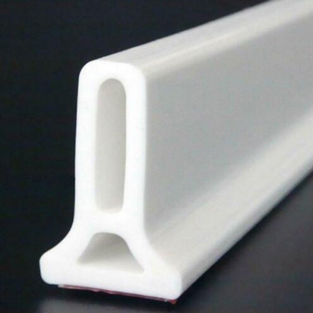 Silicone Water Barrier 0.8M/ 1M/ 1.5M For Bathroom White Water Separation Flood Barrier Water Blocker Bothroom Accessories