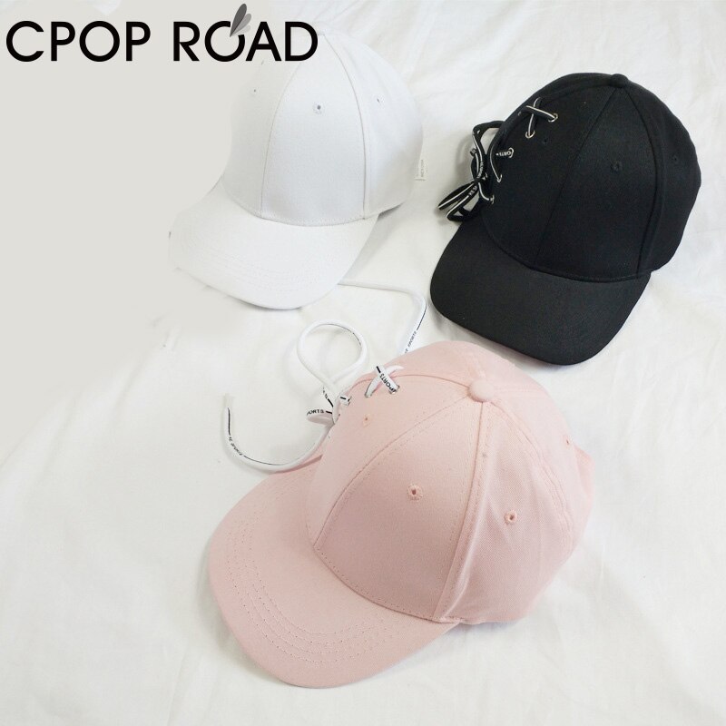 Gorra de béisbol con cordones de estilo hip hop para mujer, niña y hombre, de perfil bajo, negra, de ajuste flexible, clásica, deportiva y ajustable, lisa