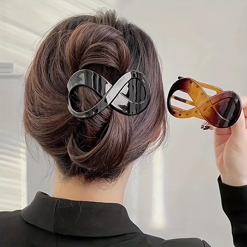 1-4 Uds. Pinza grande para el pelo, pinza para el pelo de plástico sin costuras, garra de pico de pato para mujeres y niñas, horquillas simples, herramientas de estilismo, accesorios para el cabello: Azul