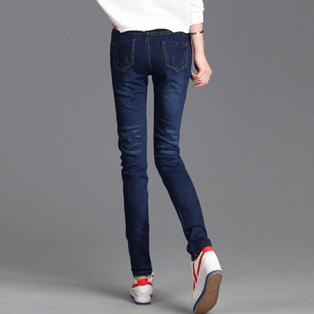 Jean Skinny en velours pour femmes, pantalon taille haute, élastique, , Vintage, Jean Jean crayon épais d'hiver, , # g3